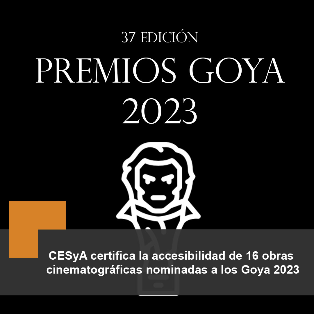 Sobre fondo negro en letras blancas: Edición 37 de los Premios Goya 2023. 
