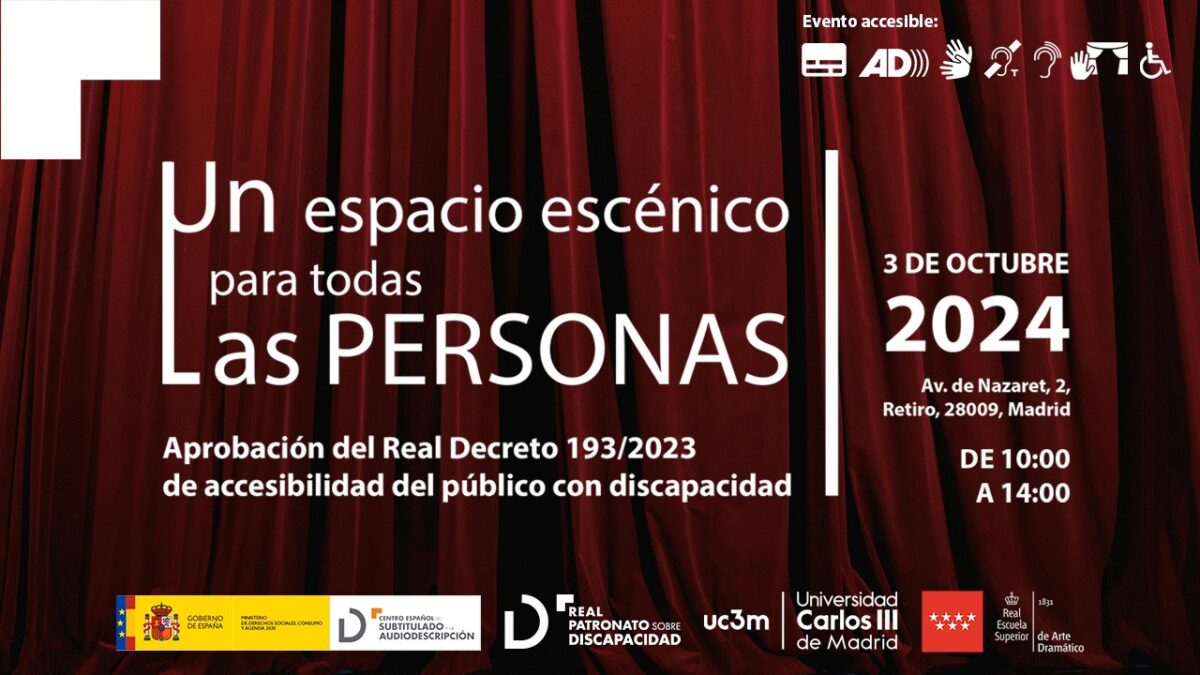 Cartel de la Jornada 'Un espacio escénico para todas las personas'. 